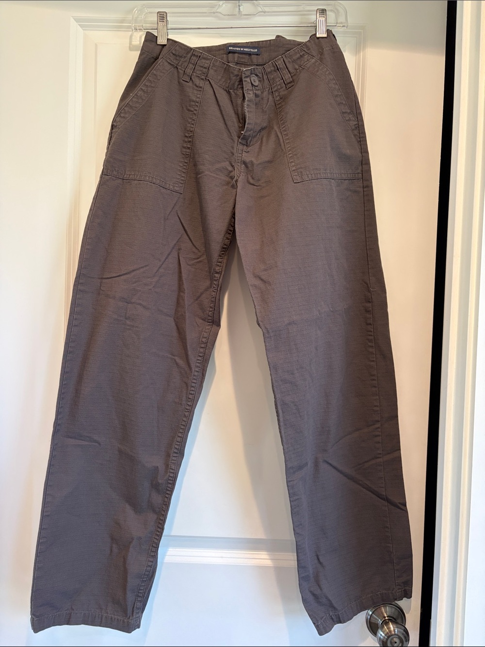 Brandy Melville Brown Relaxed Straight-Leg Trousers
